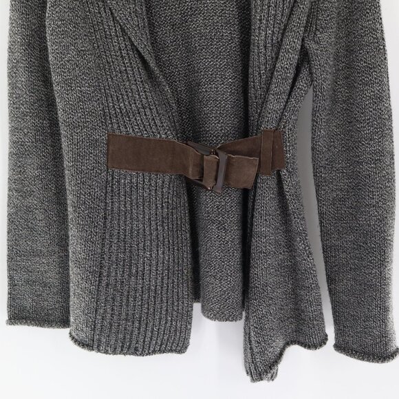 Soft Surroundings Wool Knit Cardigan Womens S Gray Fall Boho Bohemian Layering - Picture 6 of 10